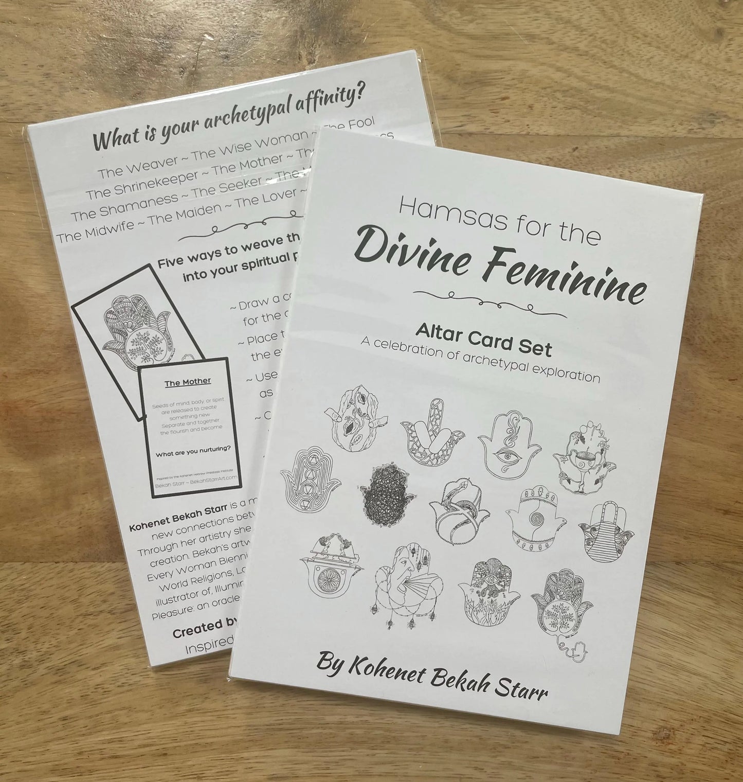 Hamsas for the Divine Feminine: Altar Coloring Cards